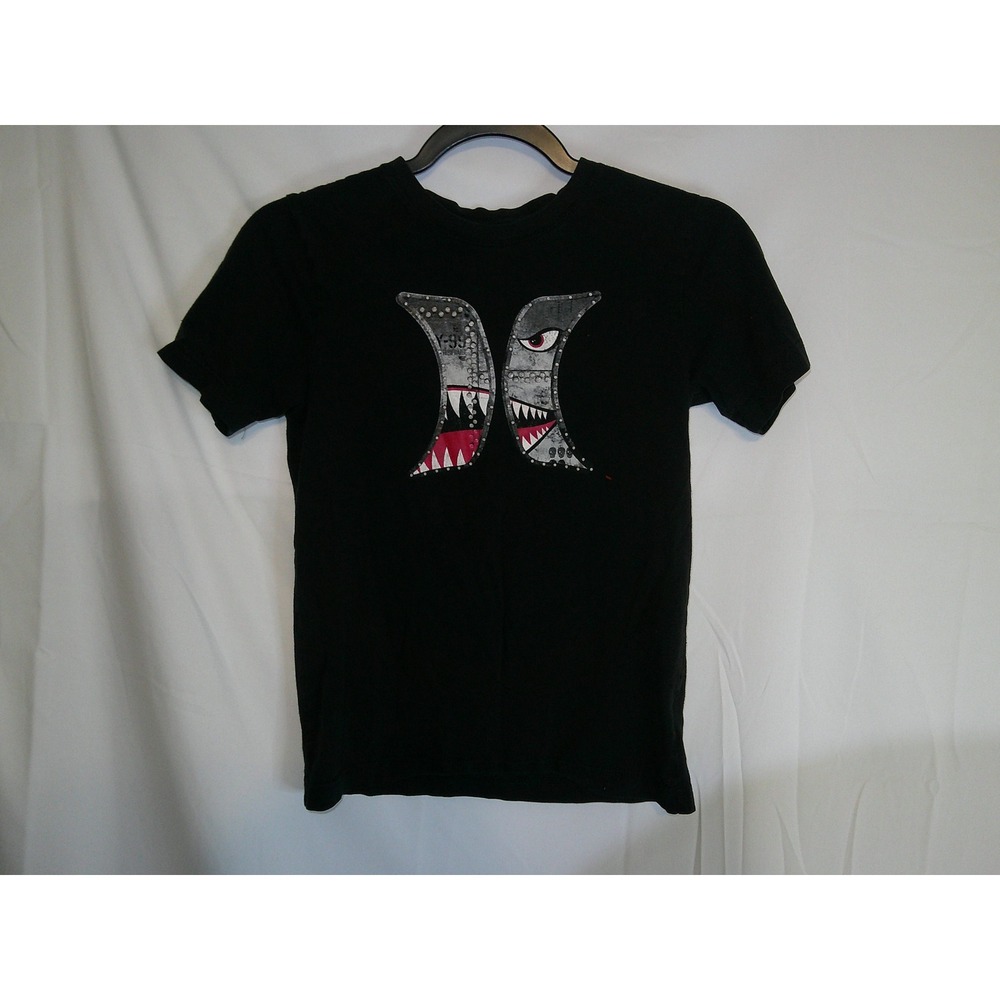 Hurley Kids T Shirt Black Graphic‎ Print Short Sleeve Youth Size Medium